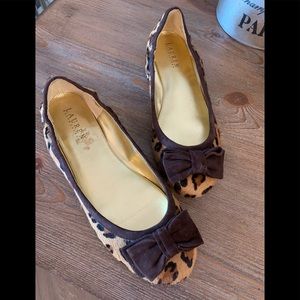 Lauren Ralph Lauren Faux calfskin ballerina flats